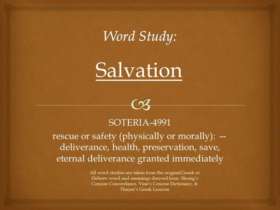 Word Study Salvation