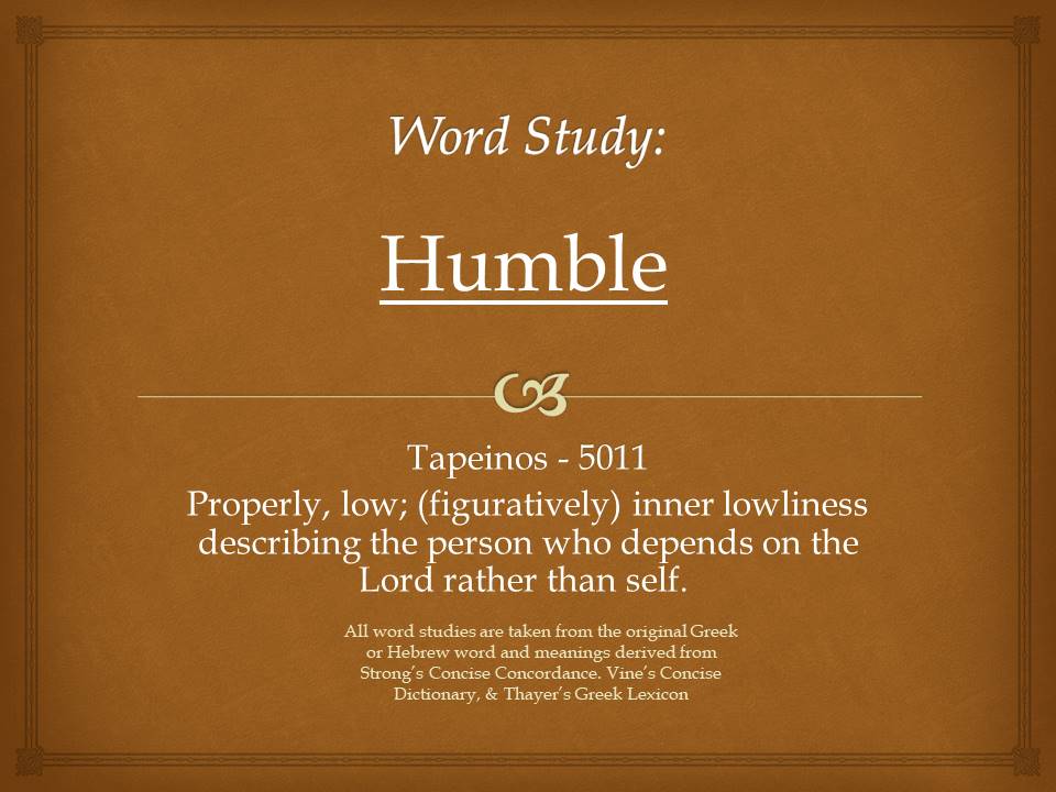 Word Study humble