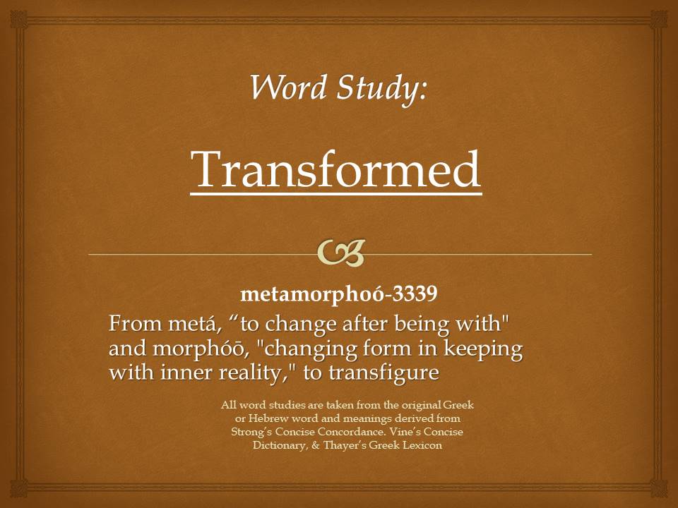 Word StudyTransformed