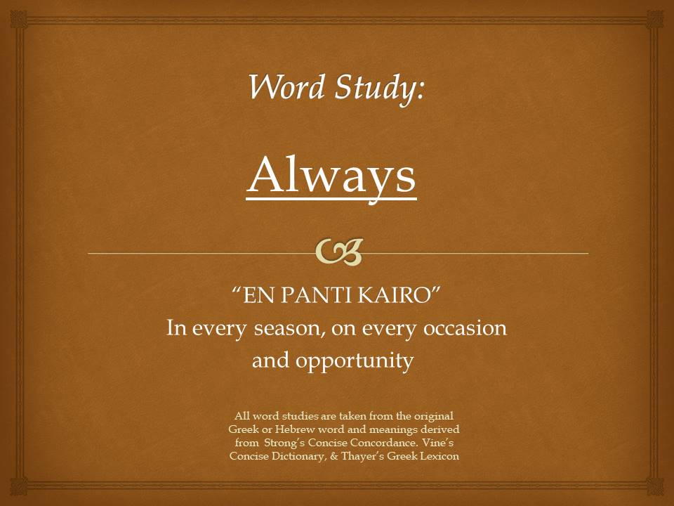 Word Study Always