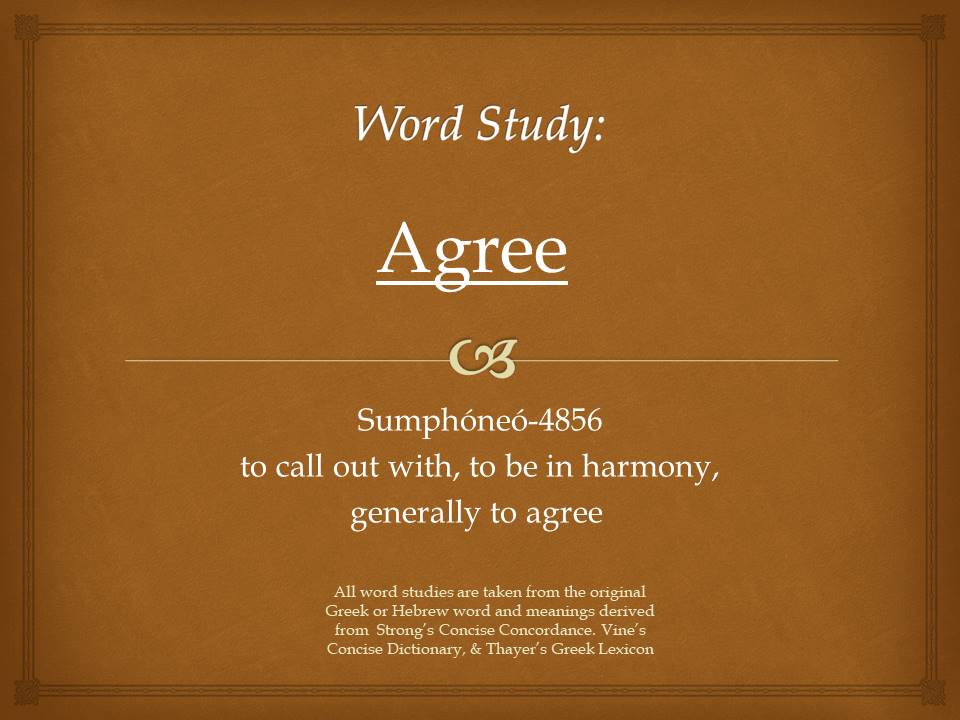 Word Study Agree