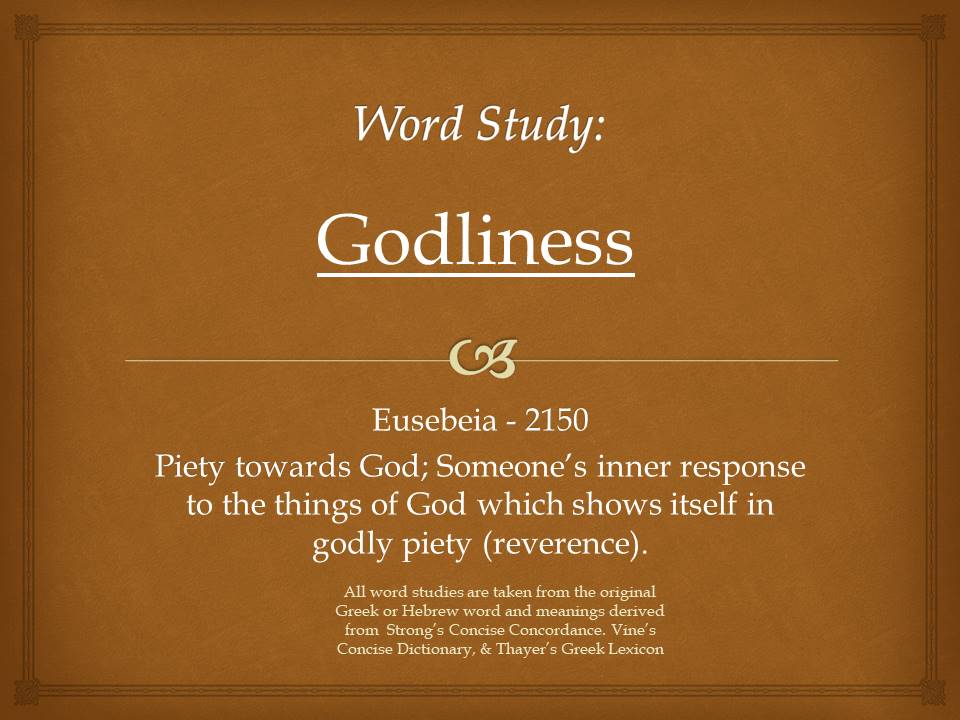 Word Study Godliness