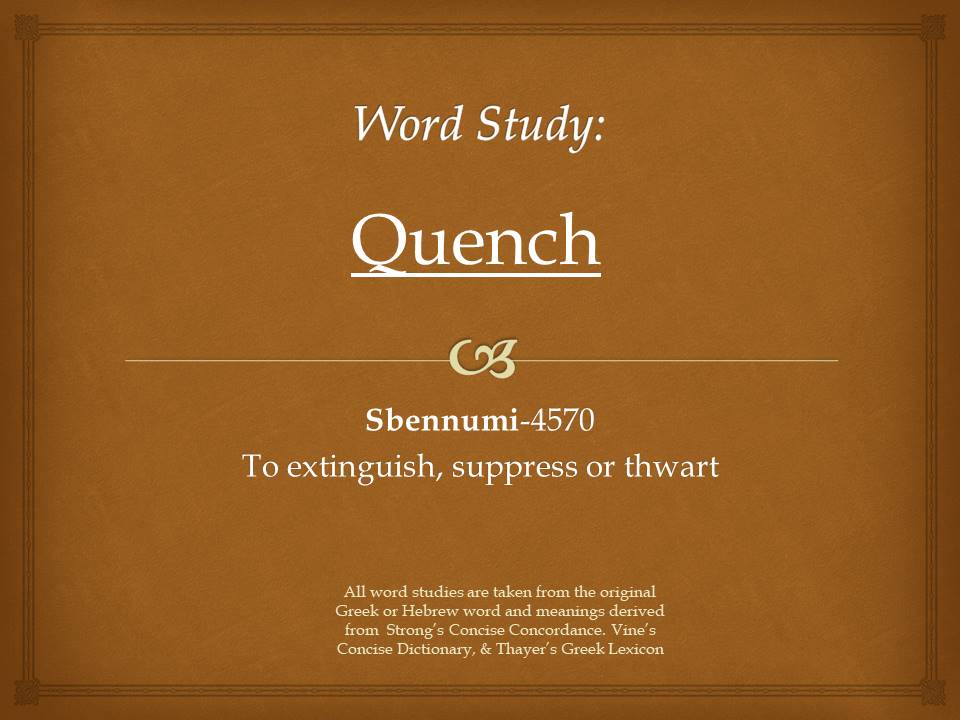 Word Study Quench