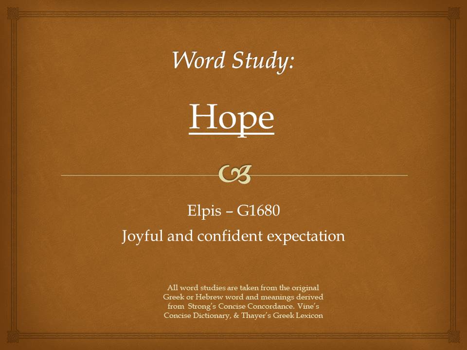 Word Study Hope