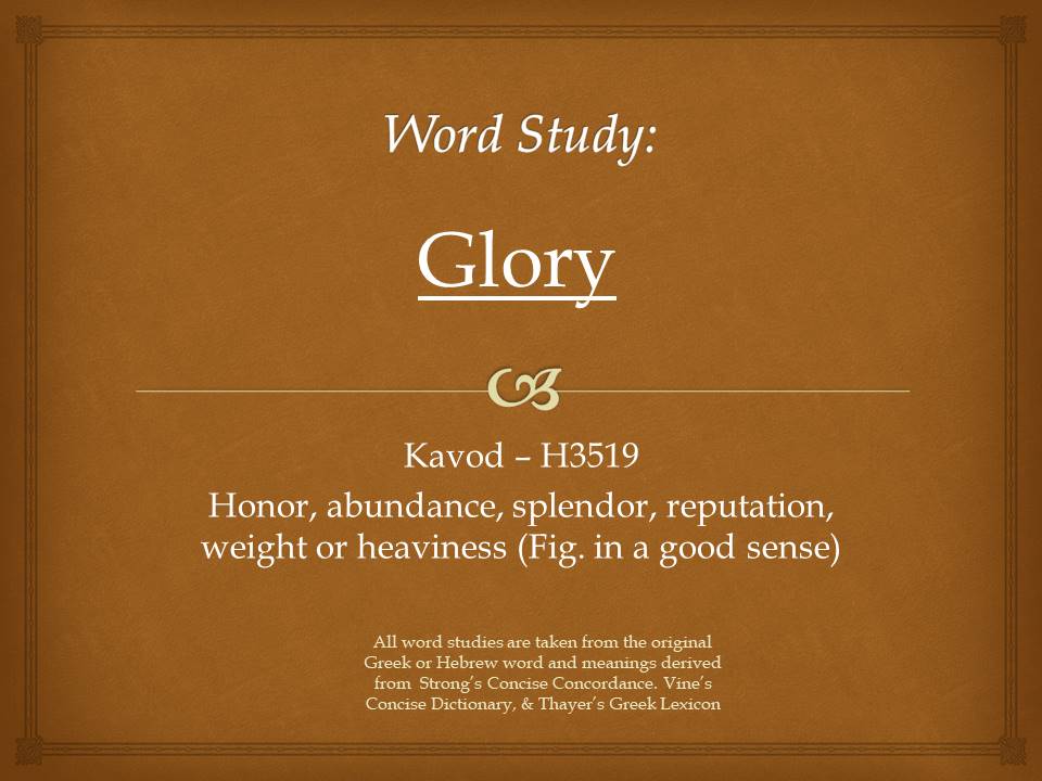 Word Study Glory