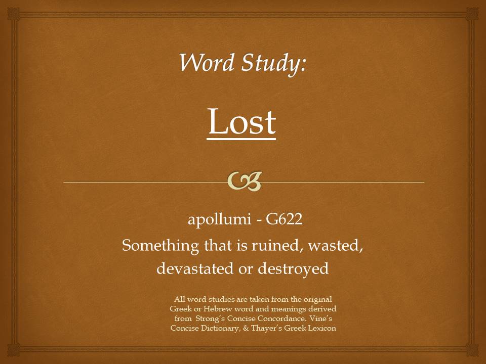 Word Study Lost