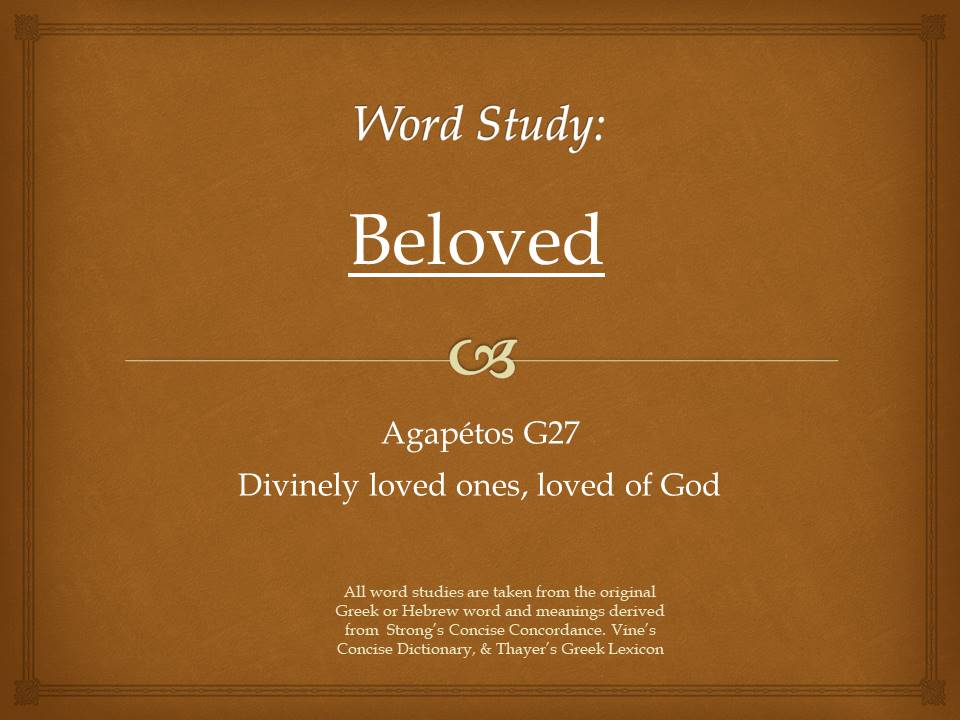 Word Study Beloved