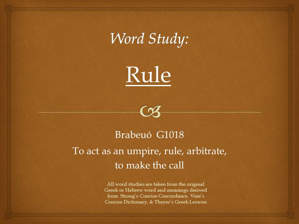 Word Study Rule