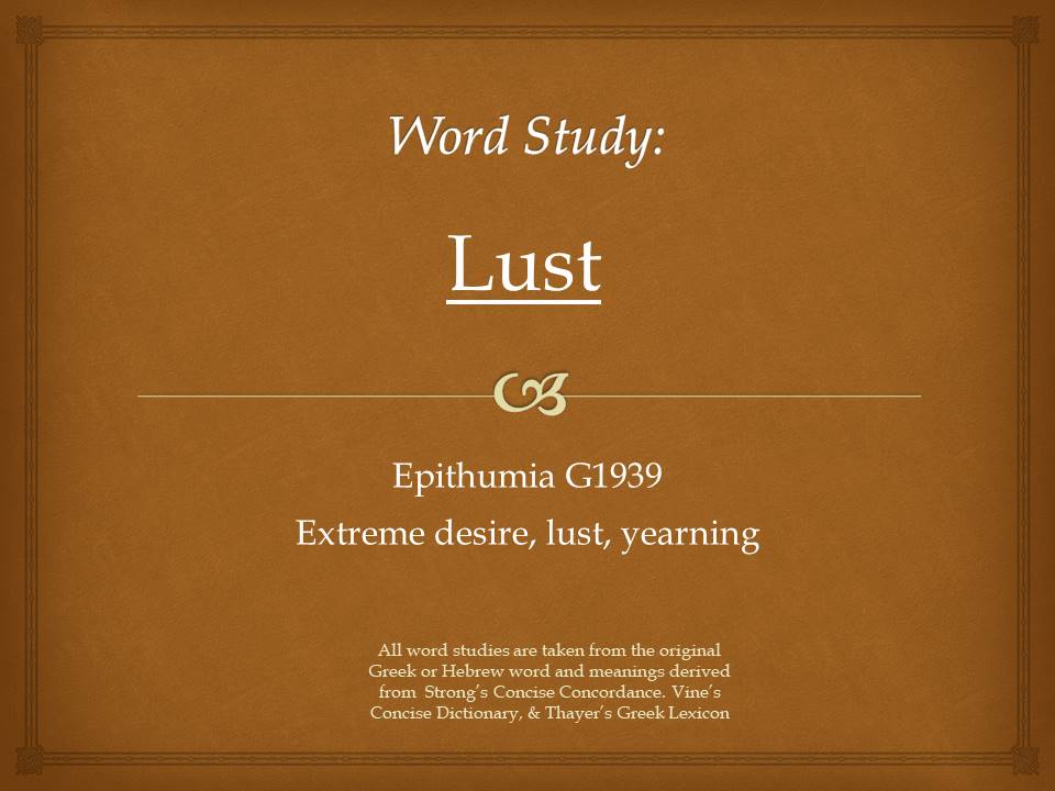 Word Study Lust