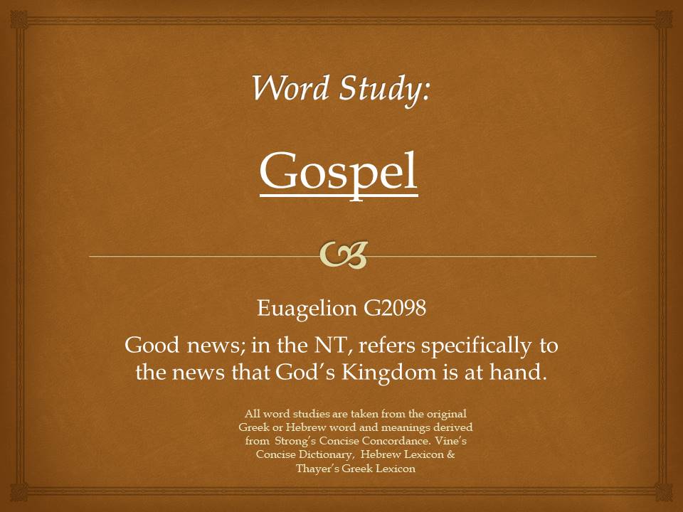 Word Study Gospel