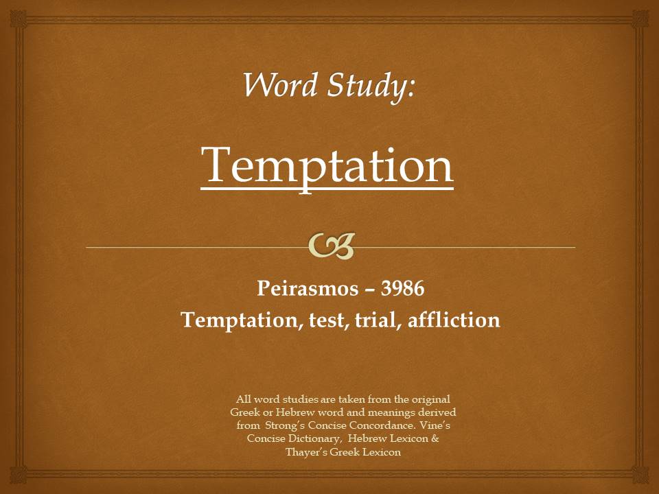 Word Study Temptation