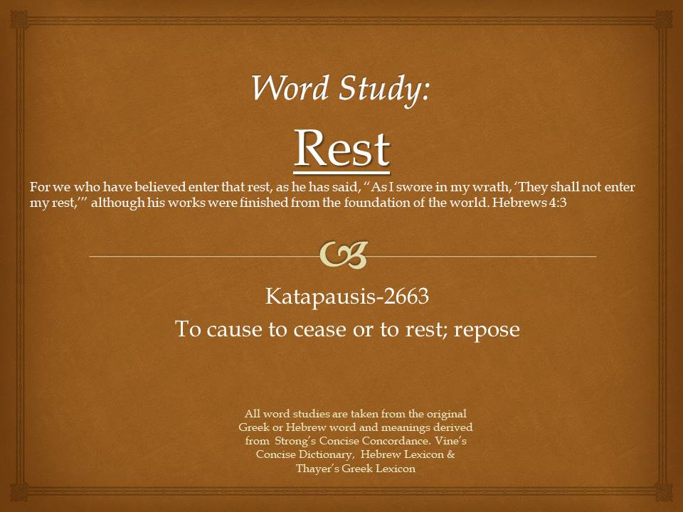 Word Study Rest