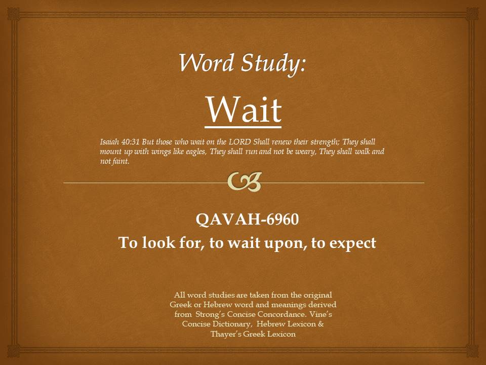 Word Study WAIT