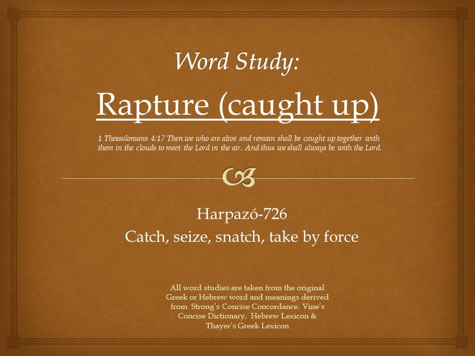 Word Study Rapture
